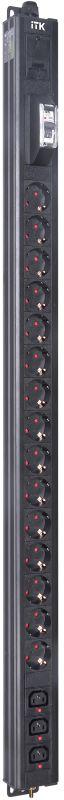 Блок распределения питания BASE PDU PV1111 24U 1ф 16А 15SCHUKO 3C13 2.6м SCHUKO ITK BS-PV12-15D-03C13-11