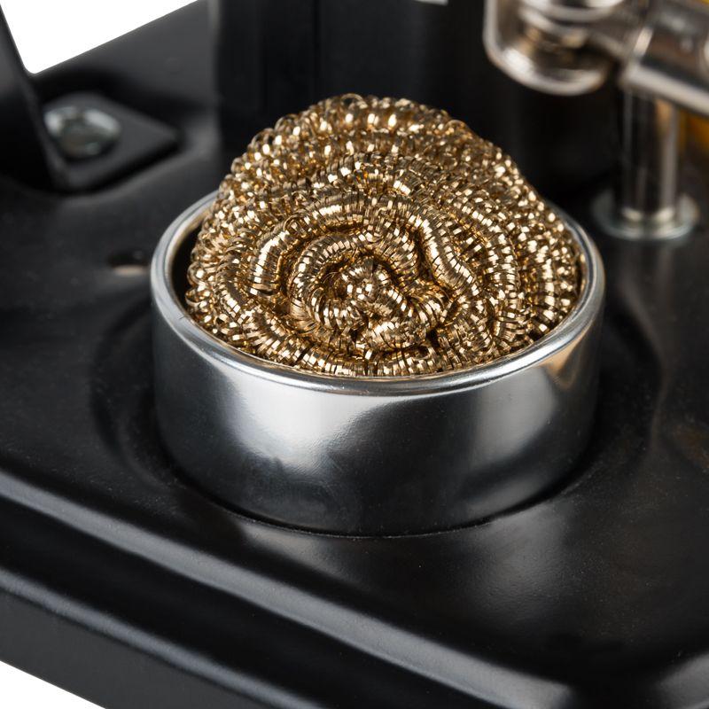 Держатель "третья рука" ПРОФИ с лупой х3; подставка под паяльник; LED подсветка; стенд для припоя REXANT 12-0258