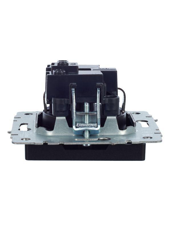 Розетка BRITE РС11-1-0-БрЧ 16А с заземл. без защ. шторки механизм черн. IEK BR-R11-16-K02