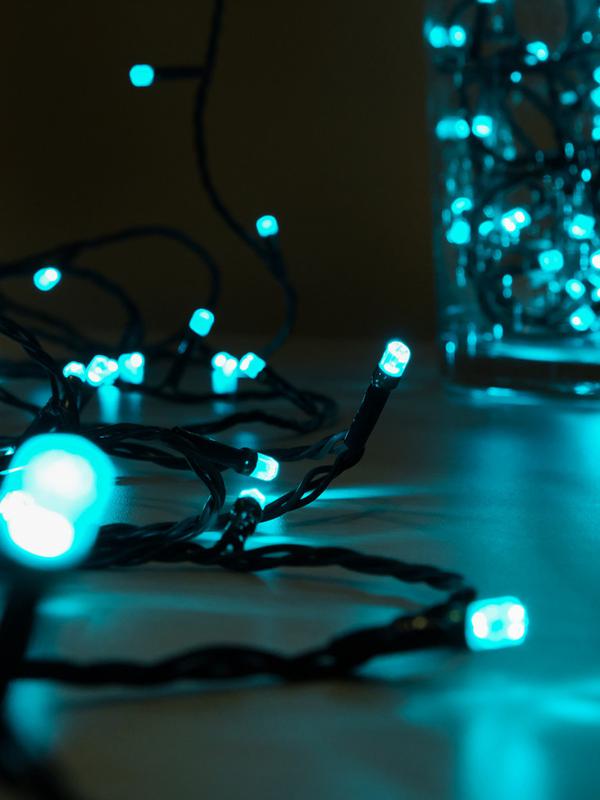 Гирлянда "Кристалл" DC-ILD120-COG 12м 120LED 220В с контроллером Shlights 4690601042811