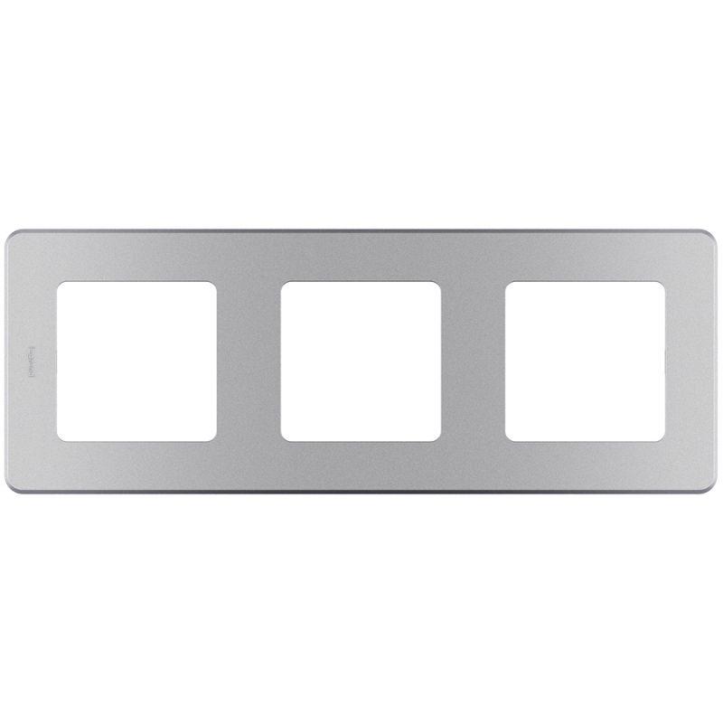 Рамка 3-м Inspiria алюм. IEK 673952