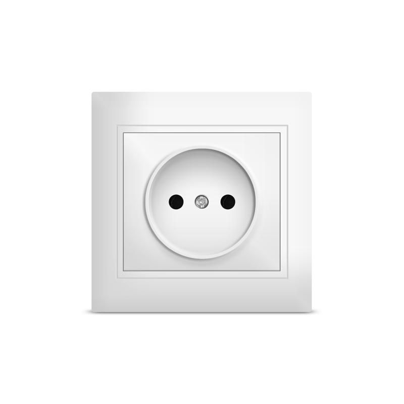 Розетка 1-м СП Севиль 16А IP20 без заземл. бел. UNIVersal С0022