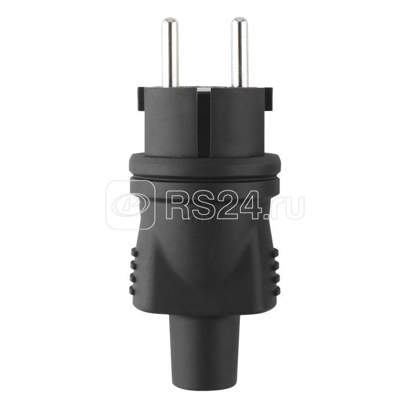 Вилка каучуковая прямая с/з 16А 230В IP44 черн. Duwi 27454 4