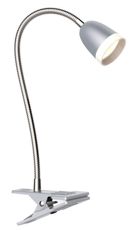 Светильник настольный KD-847 C03 LED3.5Вт 230В 220лм 6000К на прищепке серебр. Camelion 14140