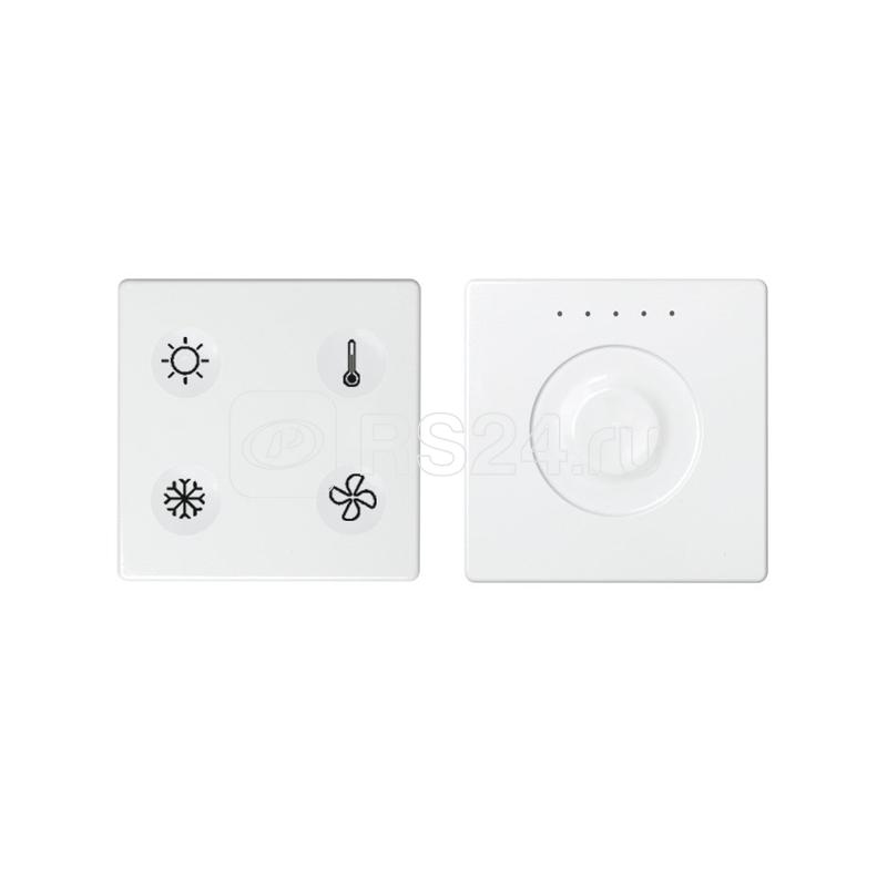 Комплект выключателя 4-кл. сенсорн. + регулятор Т1 LON; RJ12 бел. Simon82 Sense 8000653-030