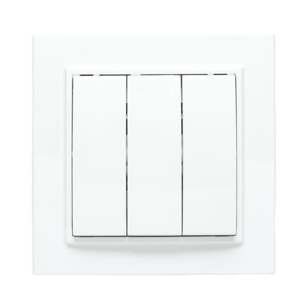 Выключатель 3-кл. СП Минск 10А IP20 бел. Basic EKF ERV10-024-10