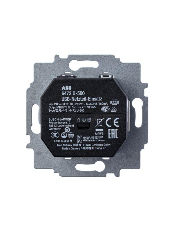 Устройство зарядное USB двойн. Levit сер. ABB 2CHH290040A6016