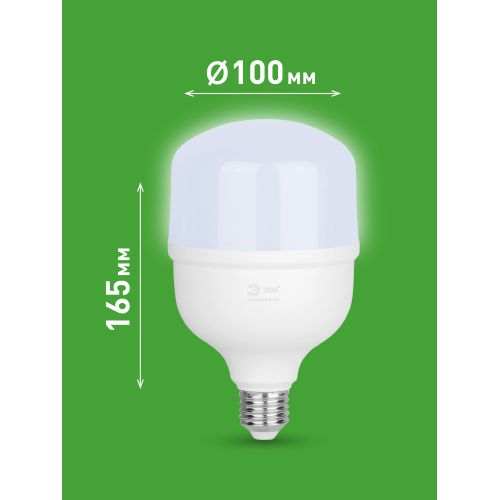 Лампа светодиодная GREEN LINE POWER T100-60W-865-E27/E40 GL 60Вт колокол 6500К свет холод. E27/E40 Эра Б0066980