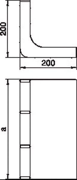 Угол вертикальный 90град. для кабель-канала 3-секц. 90х70х48мм KV3 25048 FS OBO 7400652