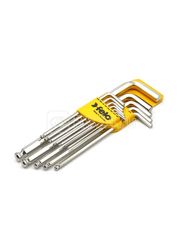 Набор ключей шестигранных дюймовых Г-образ. удлиненные с шаровым окончанием 8шт HEX.050 3/8дюйм Felo 37513011