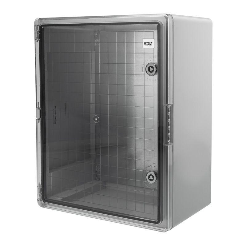 Корпус ЩМПп 500х400х240мм УХЛ1 IP65 с прозр. дверцей и монтажной панелью АБС пластик. Rexant 11-0416