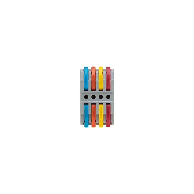 Клемма СМК 222-424 проходная 4 полюса (0.08-4кв.мм) сер. Rexant 07-5246