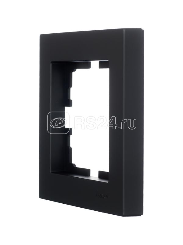 Рамка 1-местн. горизонт. VESNA черн. бархат LEZARD 742-4200-146