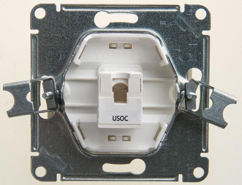 Розетка телефонная 1-м Glossa RJ11 механизм перламутр. SE GSL000681T