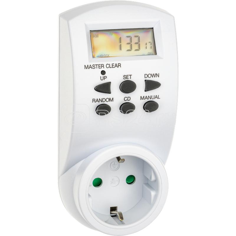 Таймер недельный электронный с заземл. 1.8кВт бел. REV 66989 6