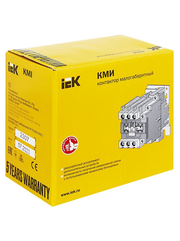 Контактор КМИ-46512 65А 230В/АС3 1НО 1НЗ KARAT IEK KKM41-065-230-11