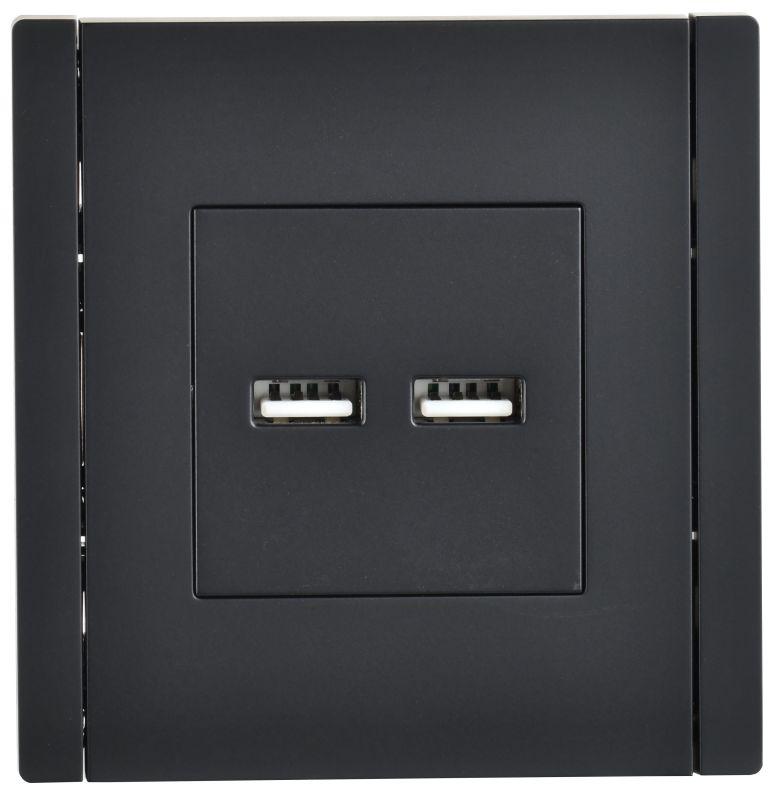Розетка USB A+A 3.1А FORTE&PIANO FP149 черн. IEK FP-U21-D31-K02