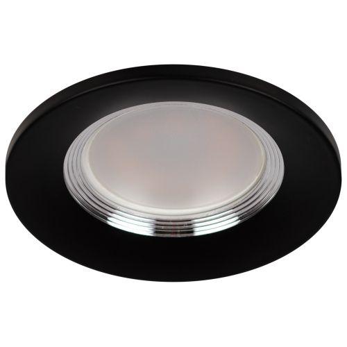 Светильник алюминиевый KL107 BK/SL MR16 GU5.3 встраив. черн. серебро Эра Б0061098