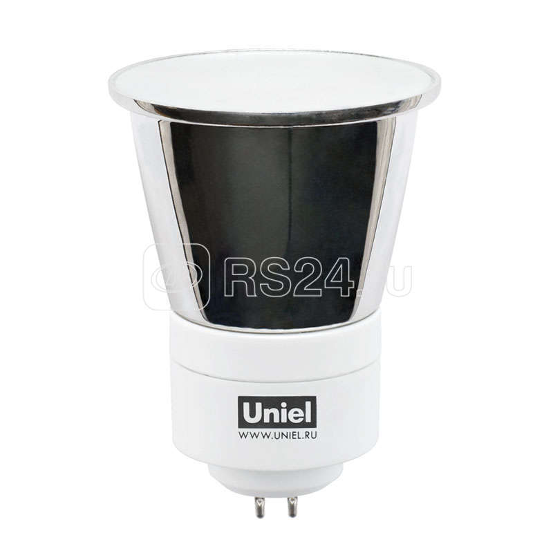 Лампа люминесцентная компакт. ESL JCDR 7Вт GU5.3 спиральная 2800К FR Uniel 00593