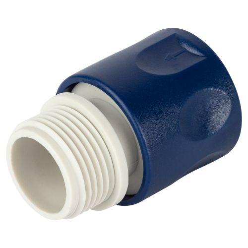 Соединитель-коннектор для шланга с внешней резьбой 19мм (3/4) пластик Green Apple Б0017774