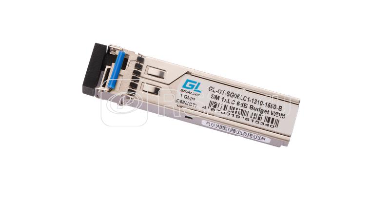 Модуль SFP WDM 125Гбит/с одно волокно SM LC Tx:1310/Rx:1550нм 6дБ до 3км NIKOMAX GL-OT-SG06LC1-1310-1550-B