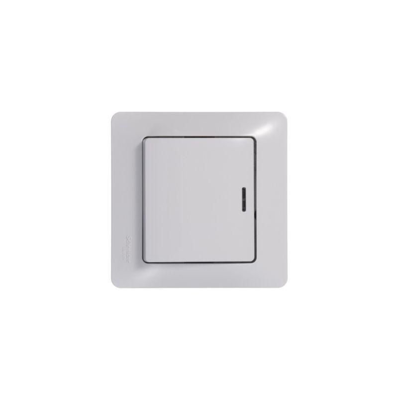 Переключатель проходной 1-кл. СП Glossa 10А IP20 (сх. 6а) 10AX с подсветкой механизм бел. SE GSL000163