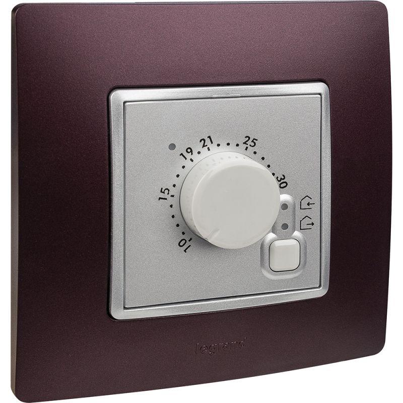 Механизм термостата СП Etika с внешн. датчиком для тепл. полов алюм. IEK 672430