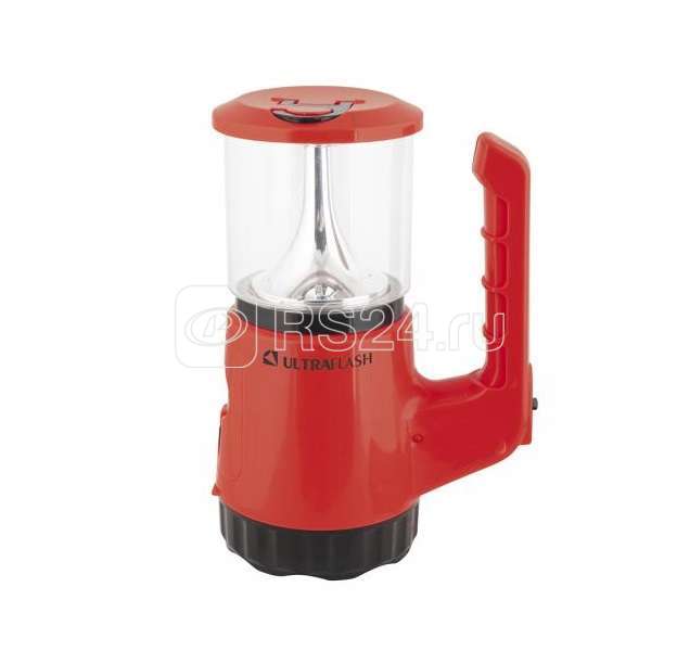 Фонарь аккумуляторный кемпинговый LED5162 9LED + 5SMD 220В аккум. SLA красн. Ultraflash 12100/12890