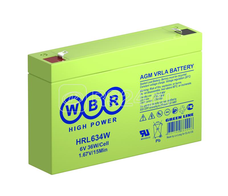 Аккумулятор 6В 9А.ч WBR HRL634W WBR