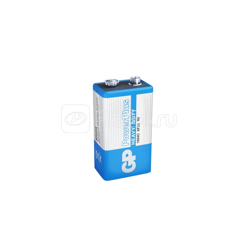 Элемент питания солевой "крона" 6F22 9В PowerPlus (уп.1шт) GP 11088 Элемент питания солевой "крона" 6F22 9В PowerPlus (уп.1шт) GP 11088