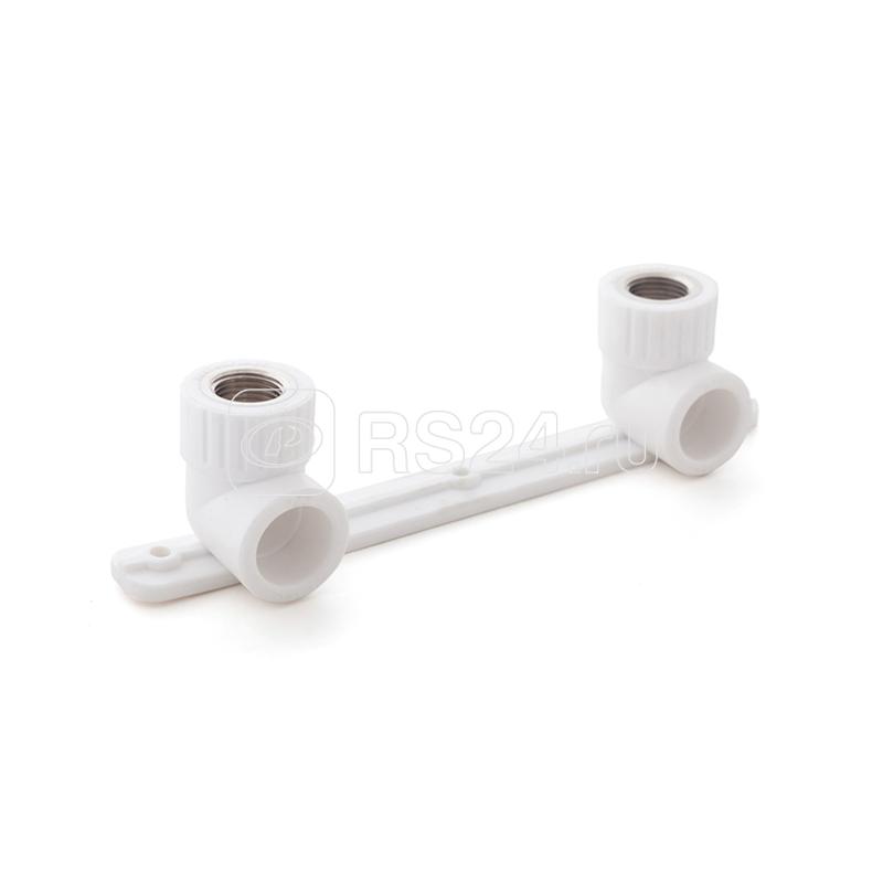 Угольник комбинированный под смеситель PPR внутр. резьба 20х1/2 бел. RTP 10701