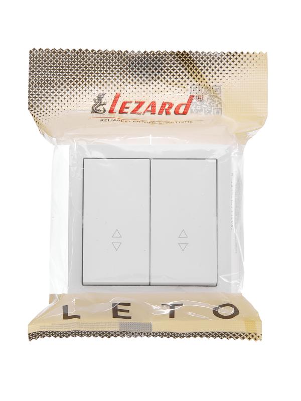 Выключатель проходной 2-кл. ОП LETO бел. LEZARD 752-0200-106