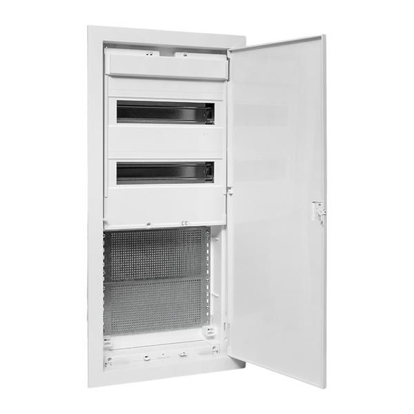 Щит комбинированный встраив. Nova 2 DIN-рейки + 2 монтаж. платы 4 габарит IP41 с пластик. дверью EKF nv-cb-pd-2+2