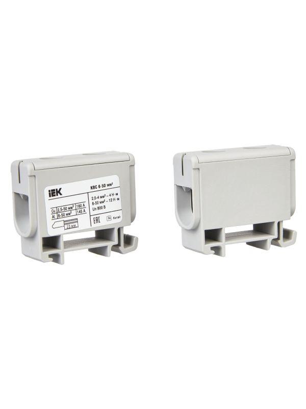 Клемма вводная силовая КВС 6-50кв.мм сер. IEK YZN12-050-K03