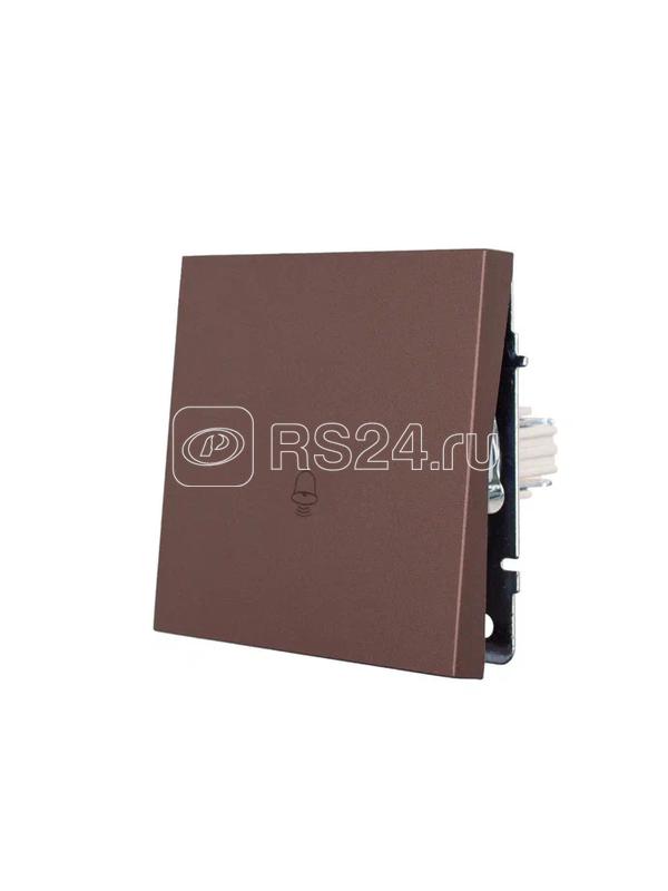 Кнопка звонка СП ZIMA IP20 безвинт. зажим шоколад LEZARD 704-7388-103QC