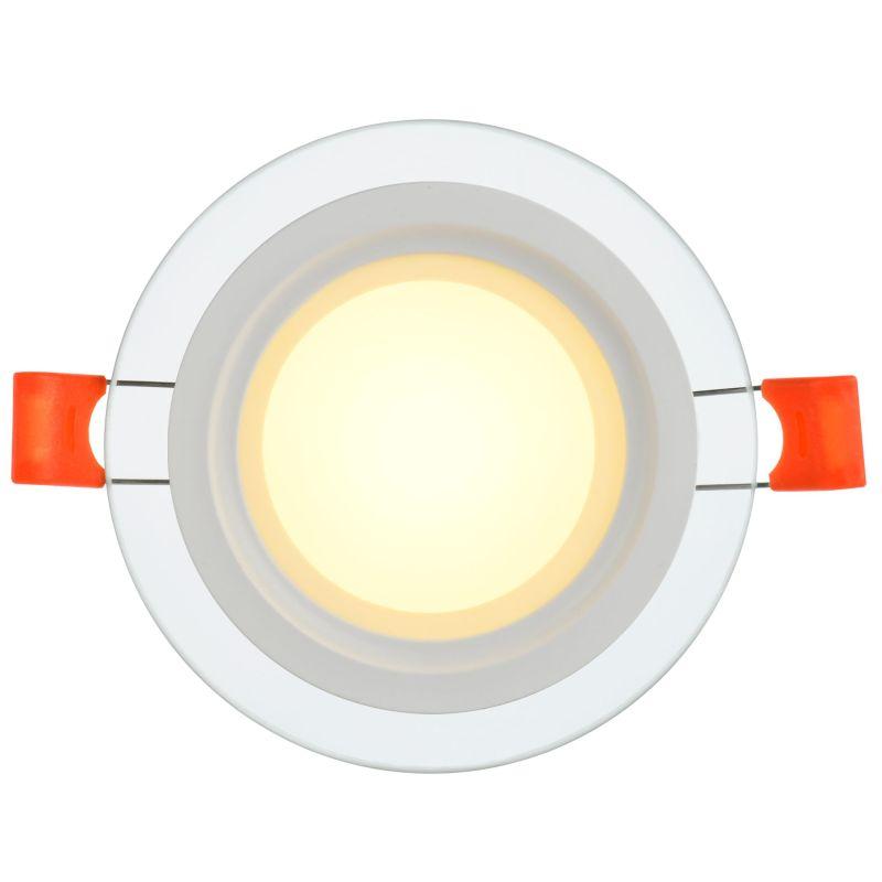 Светильник светодиодный ДВО 1620 6Вт 3000К IP20 встраив. со стекл. круг IEK LDVO0-1620-06-3000-K01