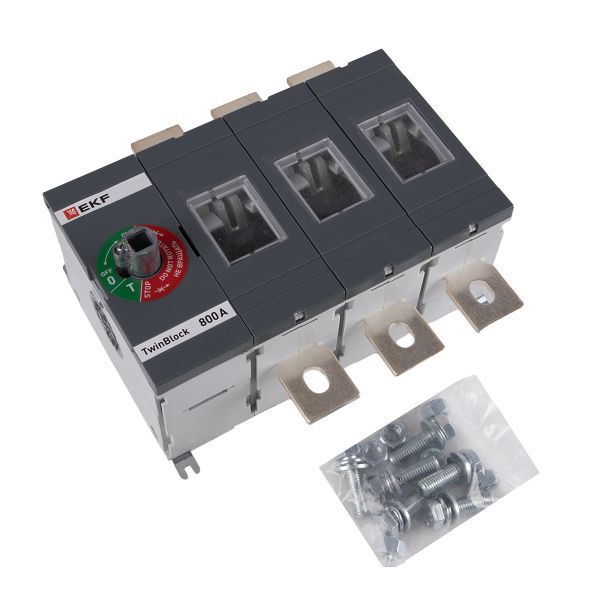 Рубильник 3п 800А без рукоятки управления TwinBlock PROxima EKF tb-s-800-3p