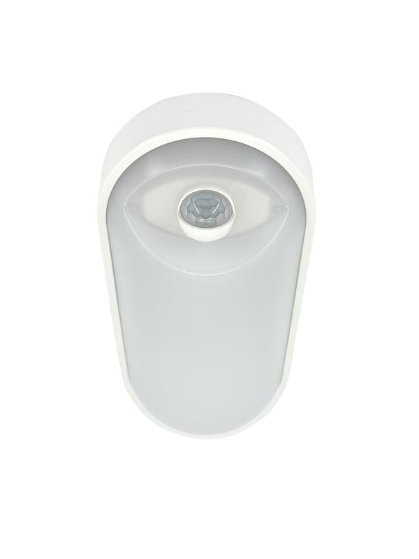 Светильник светодиодный WP 15 C 12W OP 840 W10L22 WH MDM 220х106х60мм 12Вт 4000К IP65 ЖКХ овал. пылевлагозащ. с датчиком движения бел. Русский Свет 15071524500