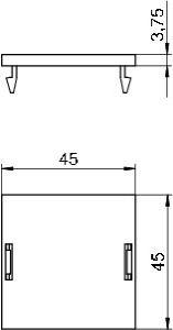 Заглушка для коробки 45х45мм LP 45 OBO 7407584