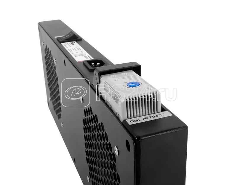 Модуль вентиляторный 2 вентилятора с терморегулятором R-FAN-2T-9005 черн. ЦМО 1500759