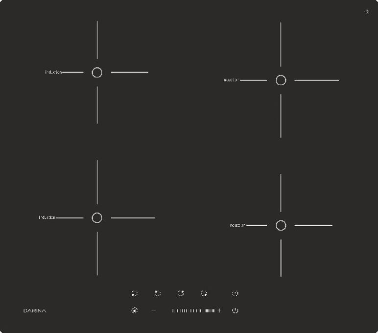 Поверхность варочная индукционная PL EI313 B черн. DARINA 1628901