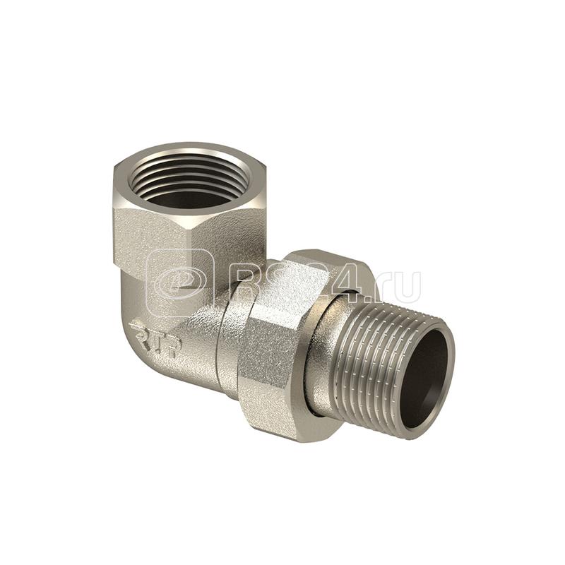 Американка угловая латунь 3/4дюйм никель RTP 25188