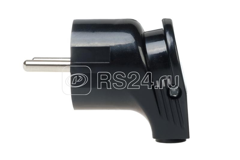 Вилка ABS-пластик угловая с/з 16А 250В IP20 черн. Duwi 30470 8