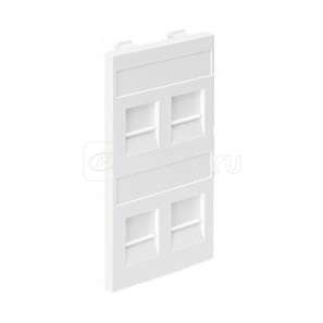 Адаптер на 4 RJ45 коннектора защ. шторки графит SimonConnect S76C-14