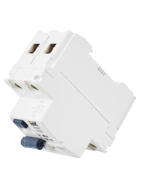 Выключатель дифференциального тока (УЗО) 2п 40А 30мА тип AC ВДТ R10N ARMAT IEK AR-R10N-2-040C030