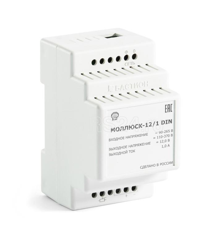 Источник питания малогабаритный Моллюск-12/1 DIN Бастион 836