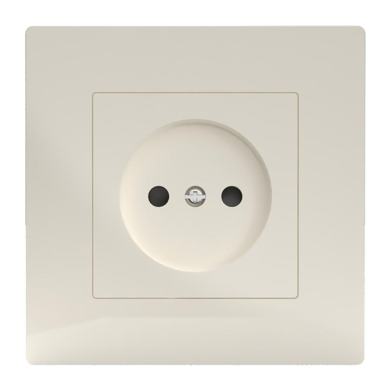 Розетка 1-м СП Pixel 16А IP20 без заземл. в сборе беж. TOKOV ELECTRIC TKE-PX-R1F-C02