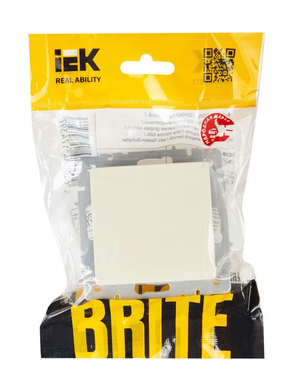 Выключатель 1-кл. СП BRITE ВС10-1-0-БрКр 10А механизм беж. IEK BR-V10-0-10-K10