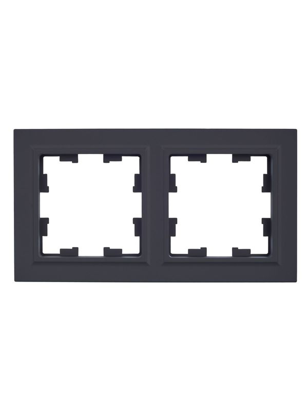Рамка 2-м BRITE РУ-2-БрГ графит IEK BR-M22-K53