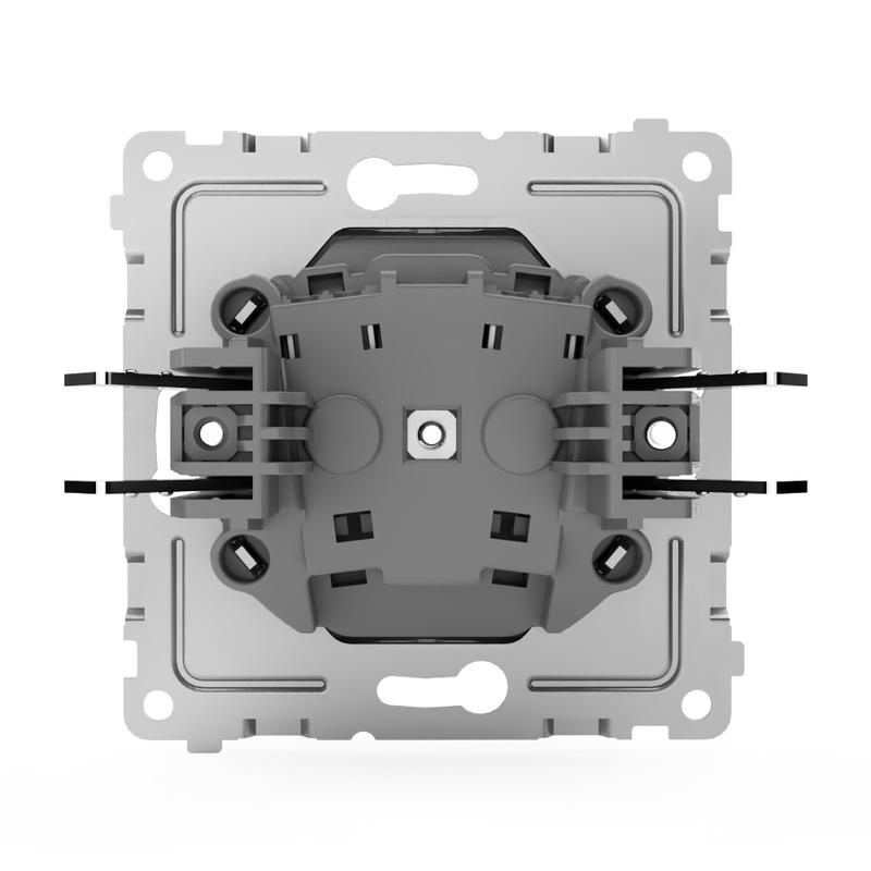 Розетка 1-м СП Pixel 16А IP20 без заземл. механизм алюм. TOKOV ELECTRIC TKE-PX-R1-C03